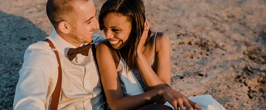 Wedding couple on the beach