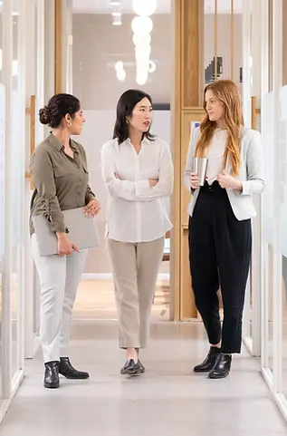 Colleagues in Hallway