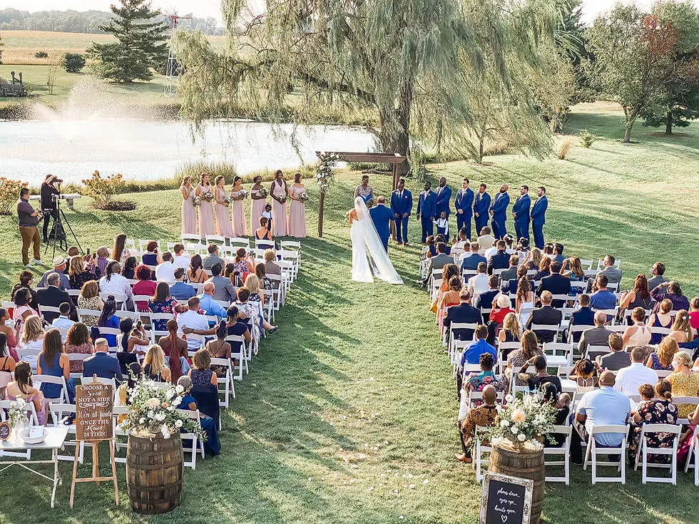 Wedding Ceremony by the Lake in Ohio