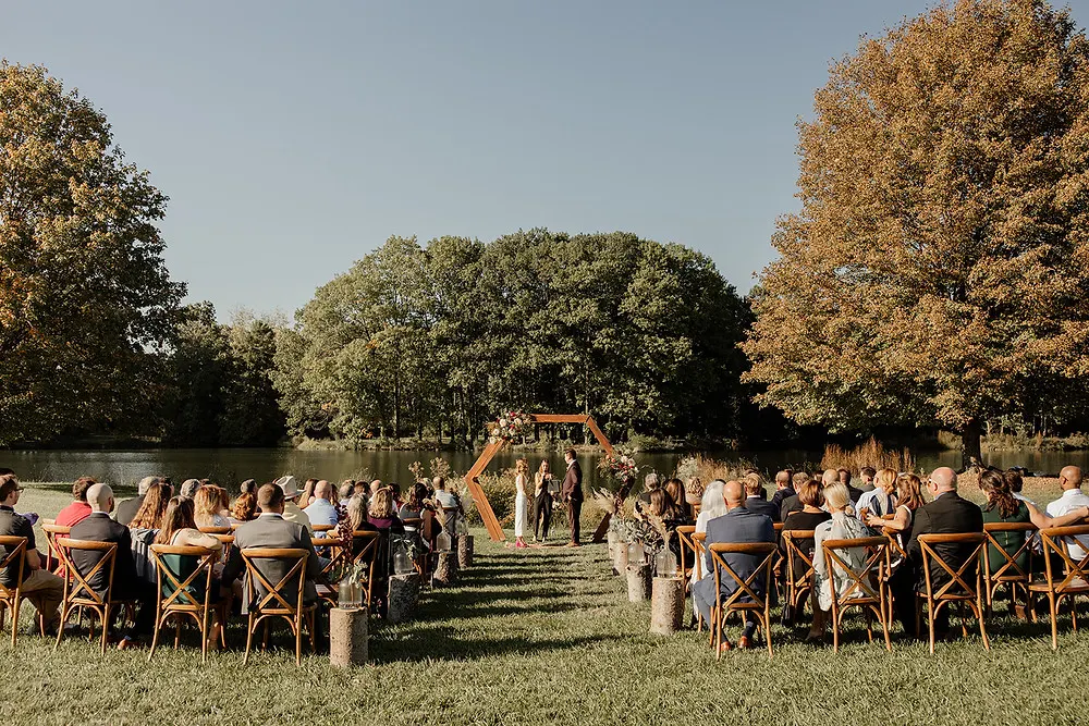Outdoor Wedding Ceremony by the Lake