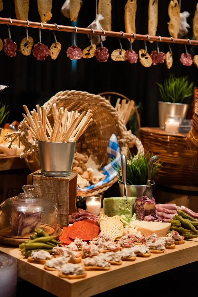Food Table of Appetizers 