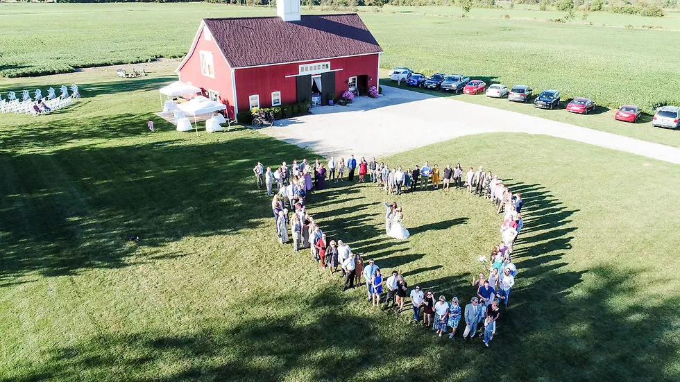 Farm Wedding with Red Barn