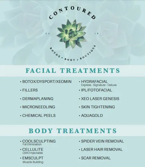 Facial Treatments Menu 