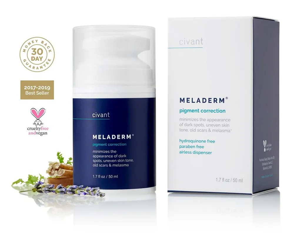 Meladerm Bottle and Box